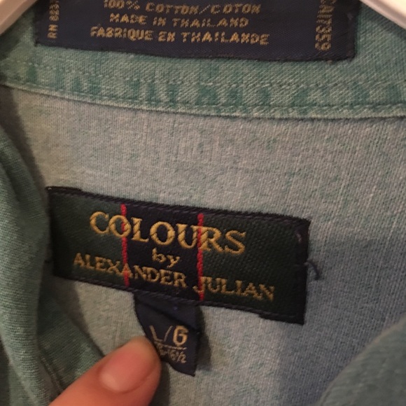 VINTAGE Pastel Casual Button Down Shirt - Picture 2 of 2